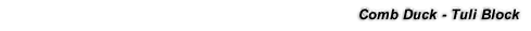 Comb Duck - Tuli Block

